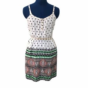 ANTHROPOLOGIE Lilka Polkadot Paisley MIDI Dress L